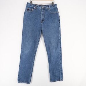 Vintage Guess Jeans Mens 34x34 Blue Classic Fit Straight Leg Five Pocket